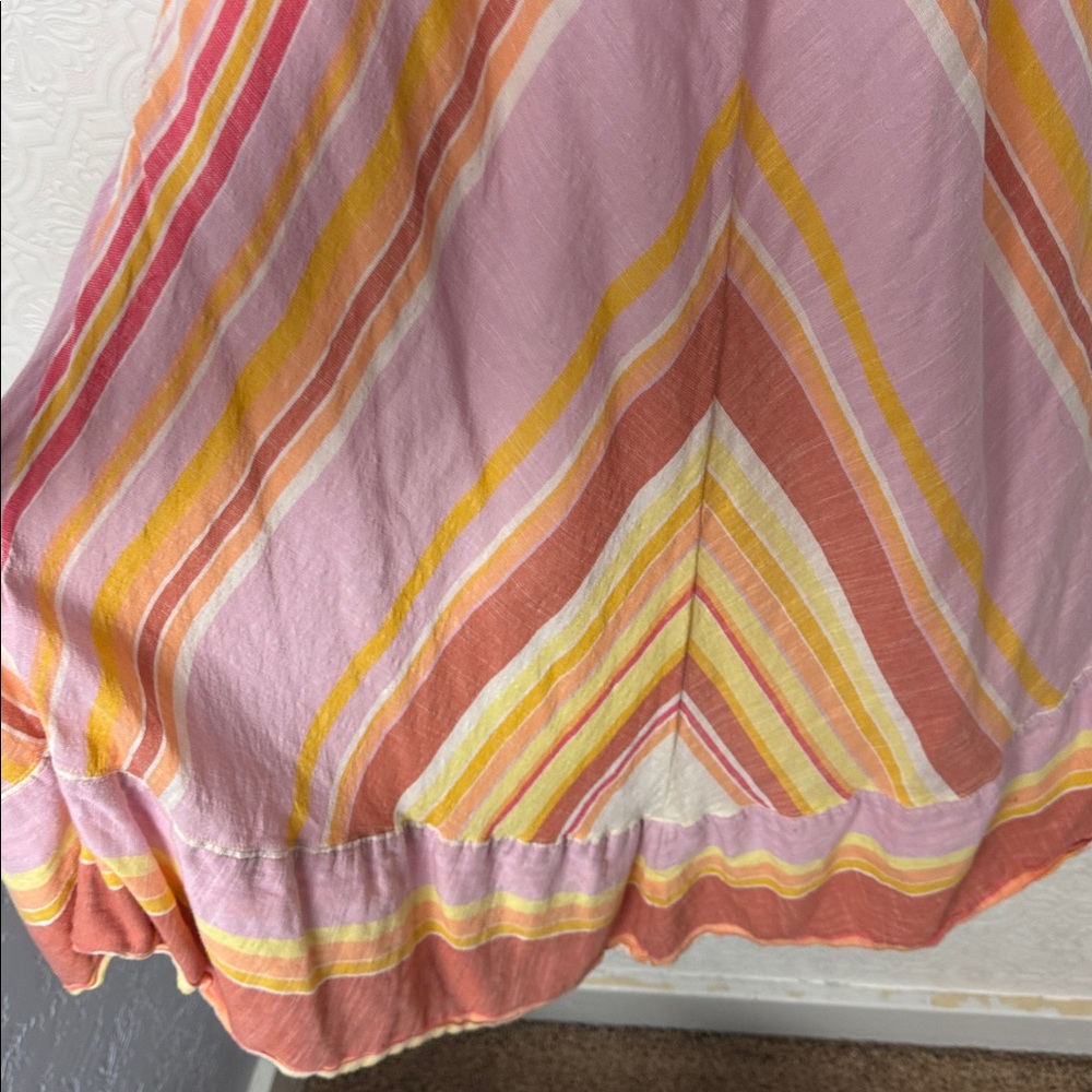 Anthropologie Savannah Halter Summer Dress‎ Pastels Pink Size 4 Beach Vacation - Picture 8 of 13